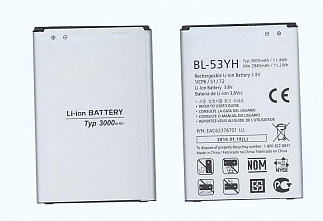 Аккумулятор для смартфона LG BL-53YH 3,8V 3000mAh код 014248