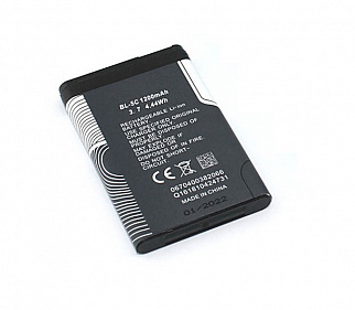 Аккумулятор для сотового телефона Nokia BL-5C, BL-5CA, BL-5CB, BL-5CV 3,7V 1200mAh код 088228