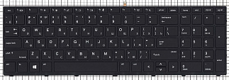 Клавиатура для ноутбука HP Probook 450 G5, 455 G5, 470 G5 черная с рамкой и подсветкой код mb075402